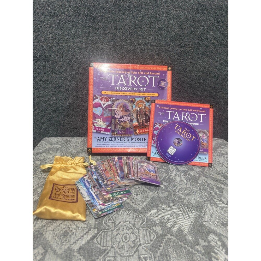The Tarot Discovery Kit Amy Zerner Monte Farber Complete 78 Cards DVD Book Bag